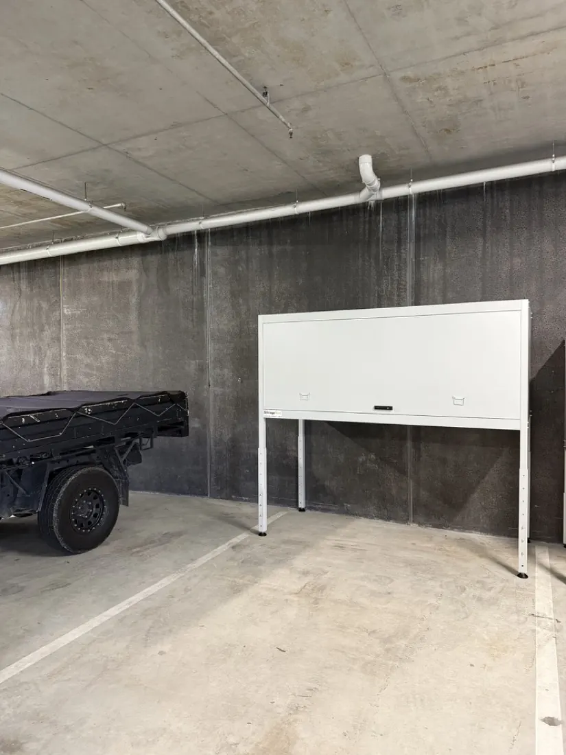 StorageNest unit in apartment garage